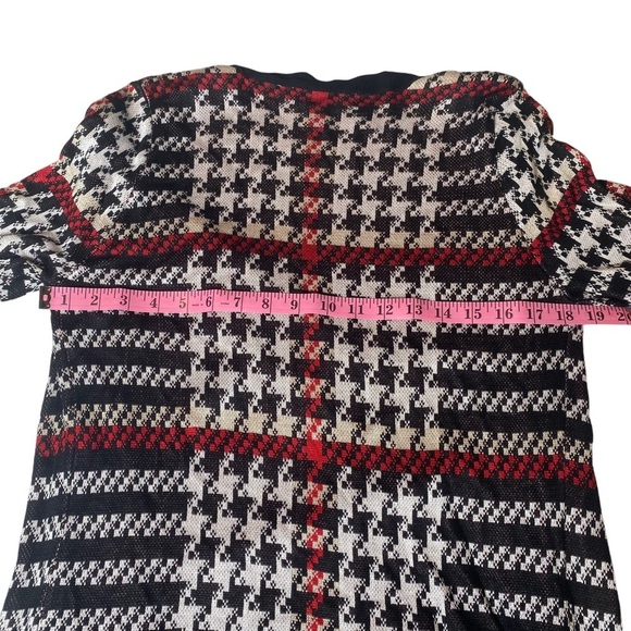 Valerie Stevens Longline Houndstooth Cardigan Size S - Picture 9 of 11